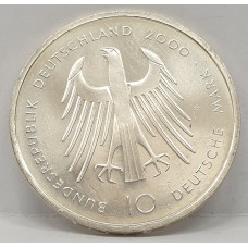 GERMANY 2000 . TEN 10  MARK COIN . PROOF . TYPE G